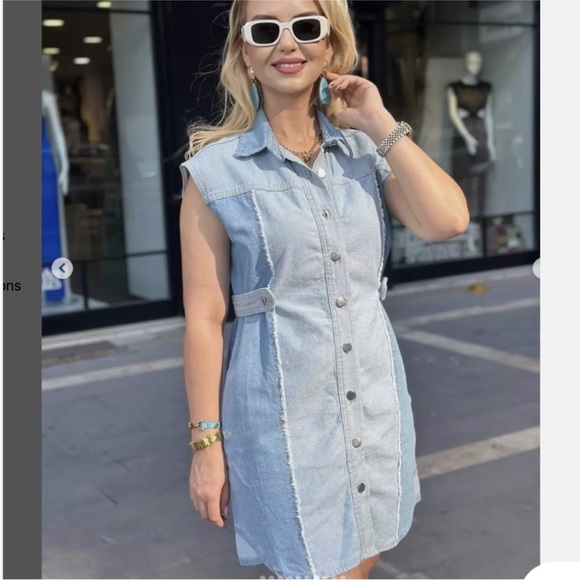 PATCHWORK Z1975 DENIM MINI DRESS - Picture 15 of 16